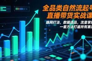 （17123期）全品类自然流起号直播带货实战课：蛛网打法，数据选品，流量掌控，一套方法打遍所有赛道