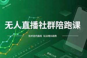 （16854期）无人直播社群陪跑课，技术更新、无人/半无人玩法共享、实时跟进最新红利(更新12月)