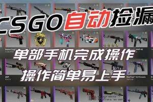 （16812期）用全球火爆游戏CSGO挂机捡漏赚钱过个肥年，一部手机轻松日入500+【副业网赚】
