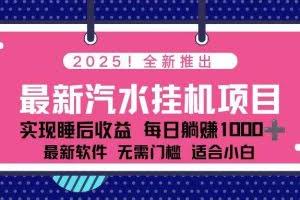 （16674期）2025最新汽水音乐挂机项目 每天几分钟 轻松上w