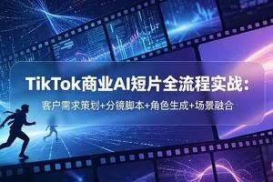 （18678期）TikTok商业AI短片全流程实战：客户需求策划+分镜脚本+角色生成+场景融合