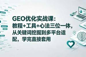 （18717期）GEO优化实战课：教程+工具+心法三位一体，从关键词挖掘到多平台适配，学完直接套用