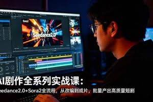 （18647期）AI剧作全系列实战课：Seedance2.0+Sora2全流程，从改编到成片，批量产出高质量短剧