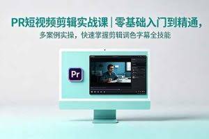 （18633期）PR短视频剪辑实战课｜零基础入门到精通，多案例实操，快速掌握剪辑调色字幕全技能