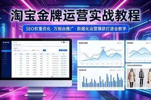 （18507期）2026 淘宝金牌运营实战教程，SEO权重优化万相台推广，数据化运营爆款打造全教学