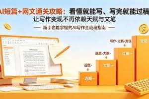 （18485期）AI短篇+网文通关攻略-更新4月：看懂就能写、写完就能过稿，让写作变现不再依赖天赋与文笔