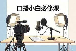 （18428期）口播小白必修课：录像收音灯光设备+脚本撰写，搭专业级录制场景