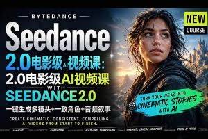 （18415期）Seedance 2.0电影级AI视频课：一键生成多镜头+一致角色+音频叙事