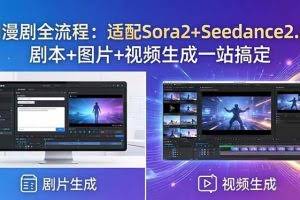 （18400期）AI漫剧全流程：适配Sora2+Seedance2.0！剧本+图片+视频生成一站搞定