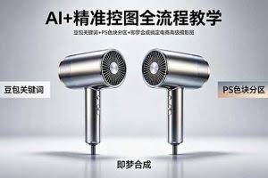 （18331期）AI+精准控图全流程教学 豆包关键词+PS色块分区+即梦合成搞定电商高级摄影图