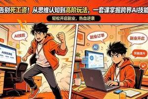 （18290期）告别死工资！从思维认知到高阶玩法，一套课掌握跨界AI技能，轻松开启副业