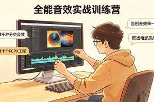 （18287期）全能音效实战训练营：数千种分类音效+数十个FCPX工程，告别音效单一，剪出电影质感