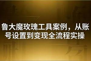 （18092期）引流创业粉卖软件教学：鲁大魔玫瑰工具案例，从账号设置到变现全流程实操