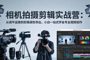 （18002期）相机拍摄剪辑实战营：从调平运镜到剪辑调色导出，小白一站式学会专业视频创作