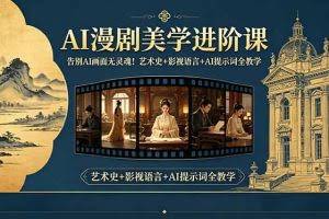 （18802期）告别AI画面无灵魂！AI漫剧美学进阶课-更新，艺术史+影视语言+AI提示词全教学