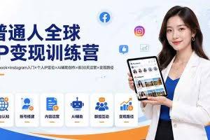 （19568期）普通人全球IP变现训练营：Facebook×Instagram入门×个人IP定位×AI辅助创作×前30天运营×变现路径