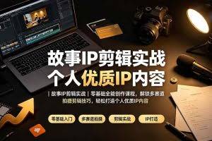 （19550期）故事IP剪辑实战｜零基础全能创作课程，解锁多赛道拍摄剪辑技巧，轻松打造个人优质IP内容