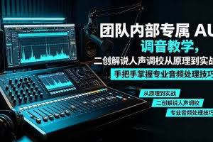 （19517期）某大佬团队内部专属 AU 调音教学，二创解说人声调校从原理到实战，手把手掌握专业音频处理技巧