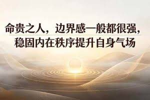 （19478期）付费文章：命贵之人，边界感一般都很强，稳固内在秩序提升自身气场