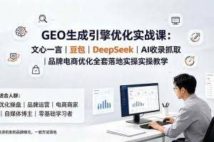 （19456期）GEO生成引擎优化实战课：文心一言｜豆包｜DeepSeek｜AI收录抓取｜品牌电商优化全套落地实操教学