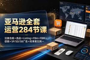 （19410期）亚马逊全套运营284节课：注册合规×选品×Listing×FBA×FBM×促销×SP/SD/SB广告×旺季黑五网一