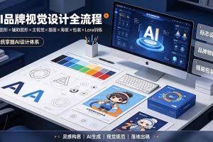 （19372期）AI品牌视觉设计全流程：标志图形×辅助图形×主视觉×插画×海报×包装×Lora训练，系统掌握AI设计体系
