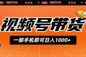 （19366期）视频号带货，一部手机即可日入1000+，无人直播玩法轻松躺赚带货佣金