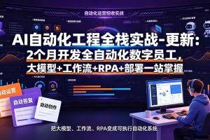 （19279期）AI自动化工程全栈实战-更新：2个月开发全自动化数字员工，大模型+工作流+RPA+部署一站式掌握