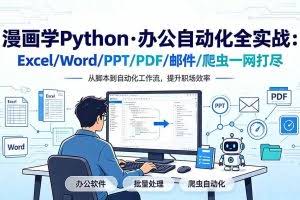 （19270期）漫画学Python·办公自动化全实战：Excel/Word/PPT/PDF/邮件/爬虫一网打尽