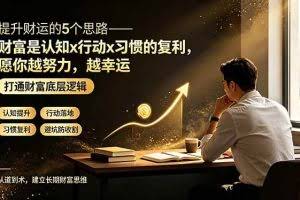 （19233期）付费文章：提升财运的5个思路——财富是认知x行动x习惯的复利，愿你越努力，越幸运