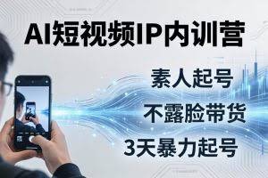 （19208期）2026AI短视频IP内训营-更新：从素人起号到不露脸带货，3天暴力起号全流程拆解