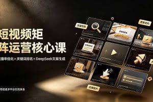 （19259期）短视频矩阵运营核心课：完播率优化×关键词排名×DeepSeek文案生成，从零搭建多平台引流体系