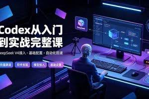 （19257期）Codex从入门到实战完整课｜充值·安装·接入DeepSeek，记忆·插件·Skill·CLI·MCP全拆解