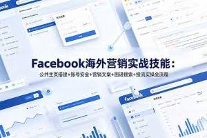 （19083期）Facebook海外营销实战技能：公共主页搭建+账号安全+营销文案+图谱搜索+投流实操全流程