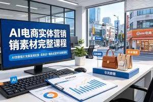 （19076期）AI电商实体营销素材完整课程，AI创意短片完美复刻实景，实体店一键生成宣传引流短视频