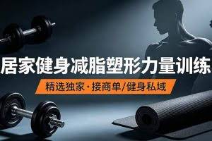 （19062期）抖音健身热门短视频教学：居家健身减脂塑形力量训练，精选独家，接商单或者健身私域