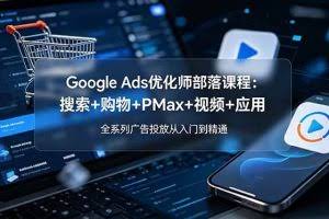 （19044期）Google Ads优化师部落课程-更新2026：搜索+购物+PMax+视频+应用，全系列广告投放从入门到精通