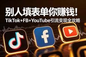 （19018期）别人填表单你赚钱！TikTok+FB+YouTube 引流变现全攻略【原创双语字幕】