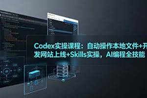 （19009期）Codex实操课程：自动操作本地文件+开发网站上线+Skills实操，AI编程全技能