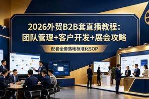 （18994期）2026外贸B2B套直播教程：团队管理+客户开发+展会攻略，配套全套落地标准化SOP