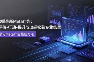 （18972期）掌握最新的Meta广告，通过“评估-行动-提升”2.0版本轻松获得专业级结果。学习目前学习Meta广告的最佳方法