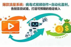 （18882期）爆款流量系统：病毒式视频创作+自动化盈利，告别盲目试错，打造可预期的稳定收入