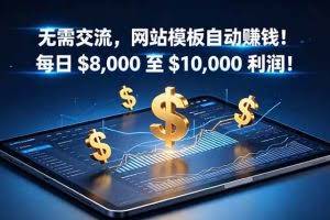 （18854期）无需交流，网站模板自动赚钱！每日 $8,000 至 $10,000 利润！【原创双语字幕】