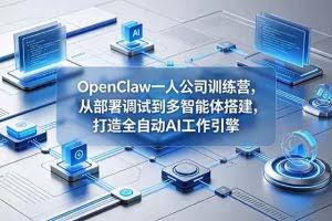 （18789期）OpenClaw 一人公司训练营，从部署调试到多智能体搭建，打造全自动 AI 工作引擎